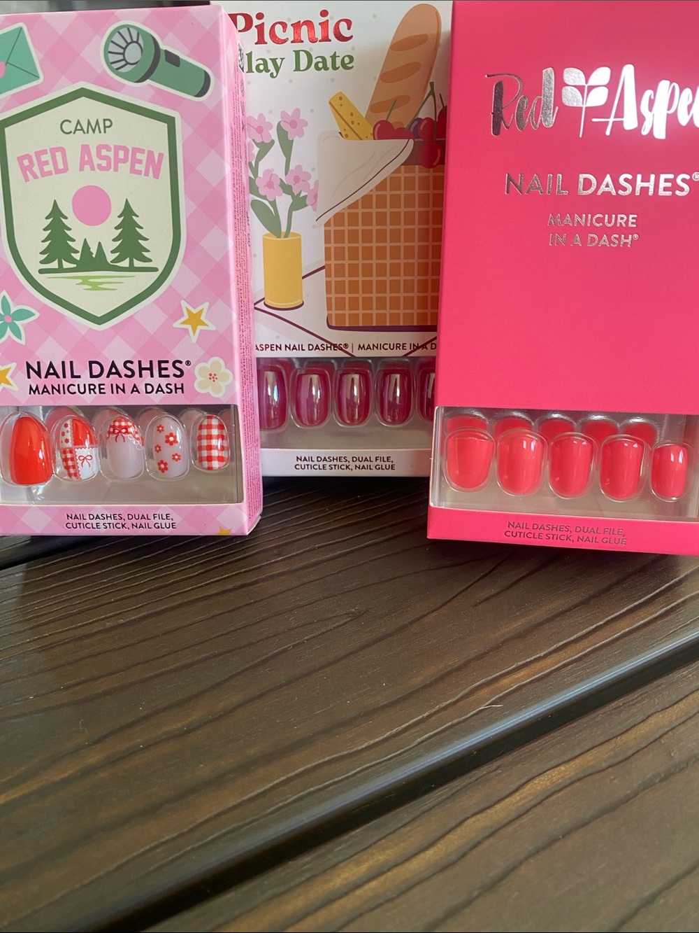 Nail Dashes, 3 sets. Brand new in boxes.
